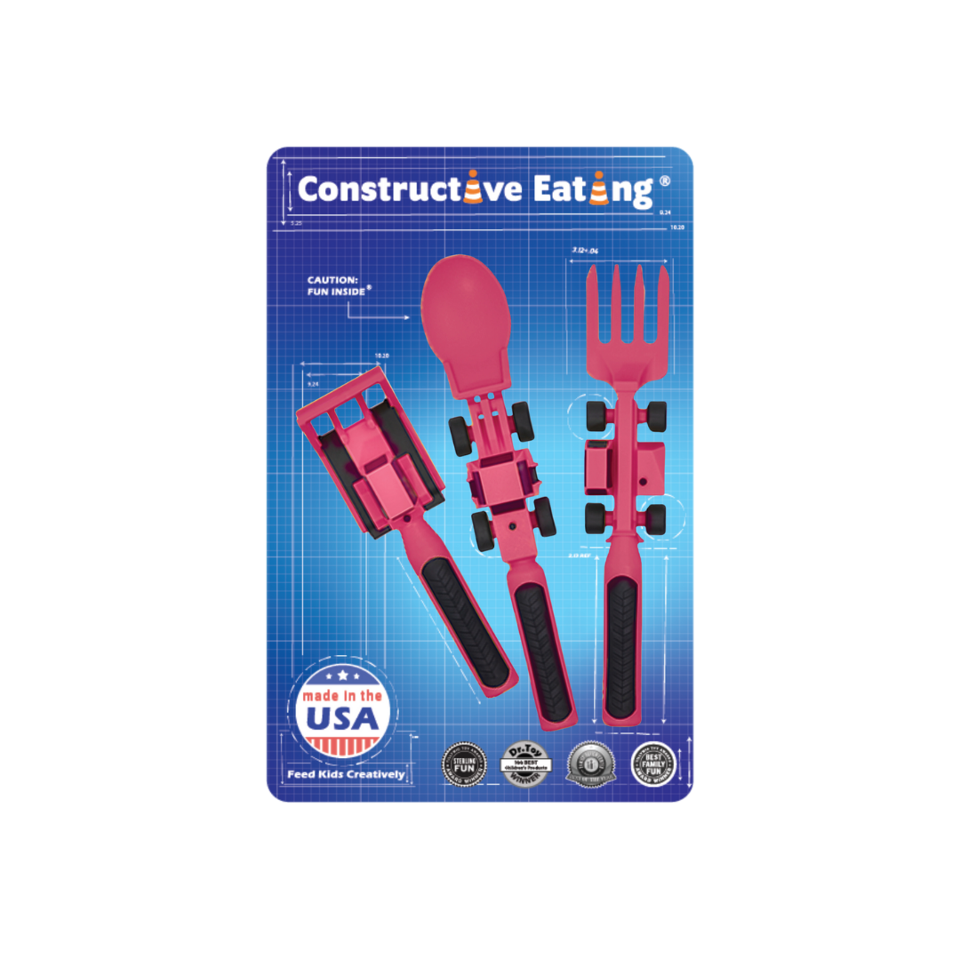 Constructive Eating - Wholesale Flatware Set - Kids & Baby - Set of 3 Construction Utensils6