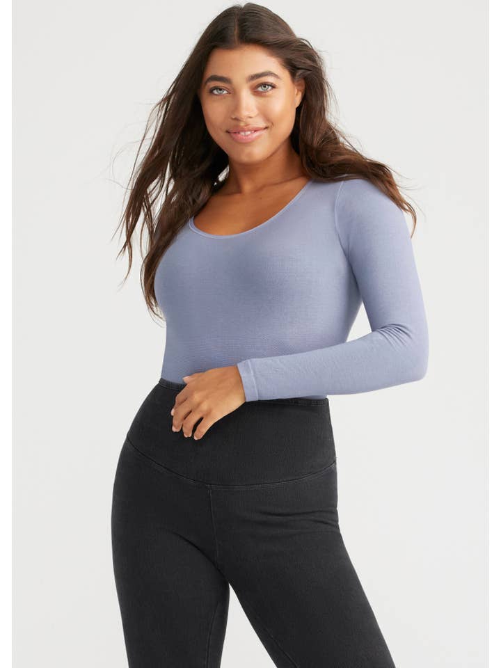 Yummie - Wholesale Bodysuit - Women's - Long Sleeve Shaping Bodysuit - 360Sculptâ„¢ Cotton