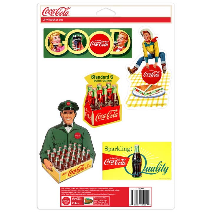 RetroPlanet - Wholesale Sticker - Coca-Cola 1950s Style Sticker Set of 51