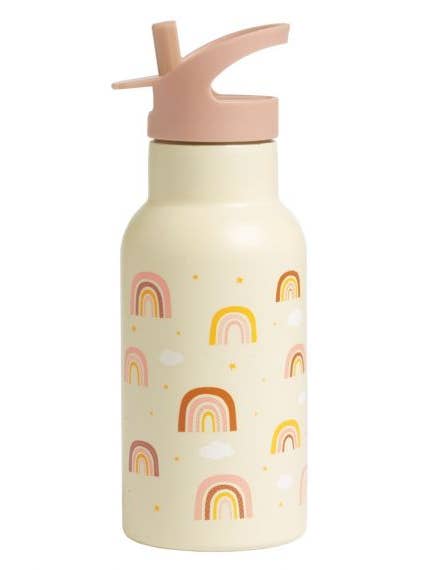 Bouteille d’eau en acier inoxydable pour enfants : Arc-en-ciel pour la vente par A Little Lovely Company