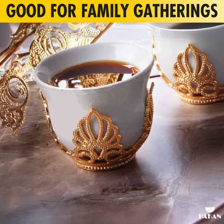 Hakan – Großhandel Tee-/Kaffeetasse – Mirra Kaffeetassen, 6er-Set, türkische Kaffeetassen, 1,8 oz