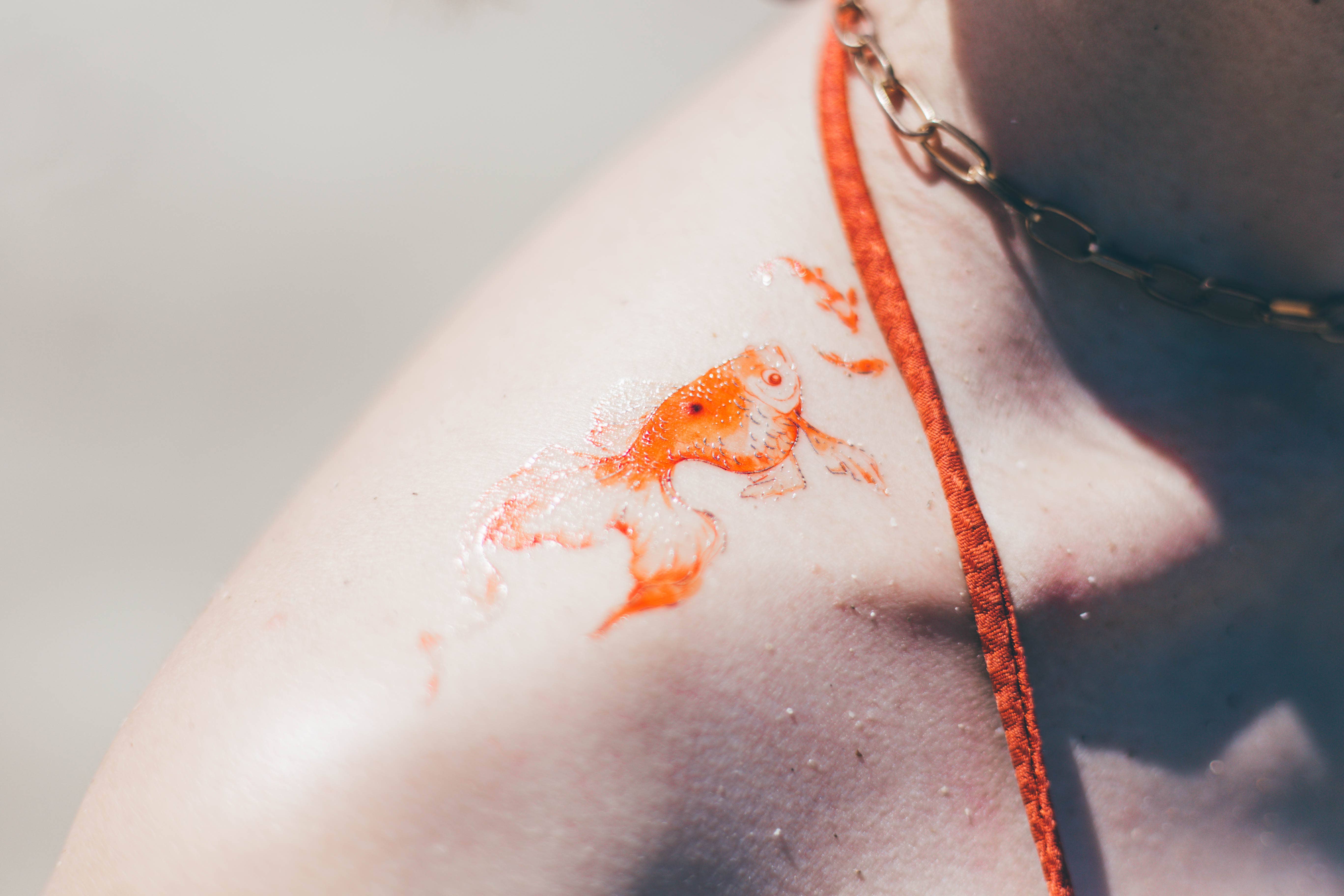 PAPERSELF – Engroshandel Midlertidig tatovering – Guldfisk 2 Midlertidig tatovering klistermærke8