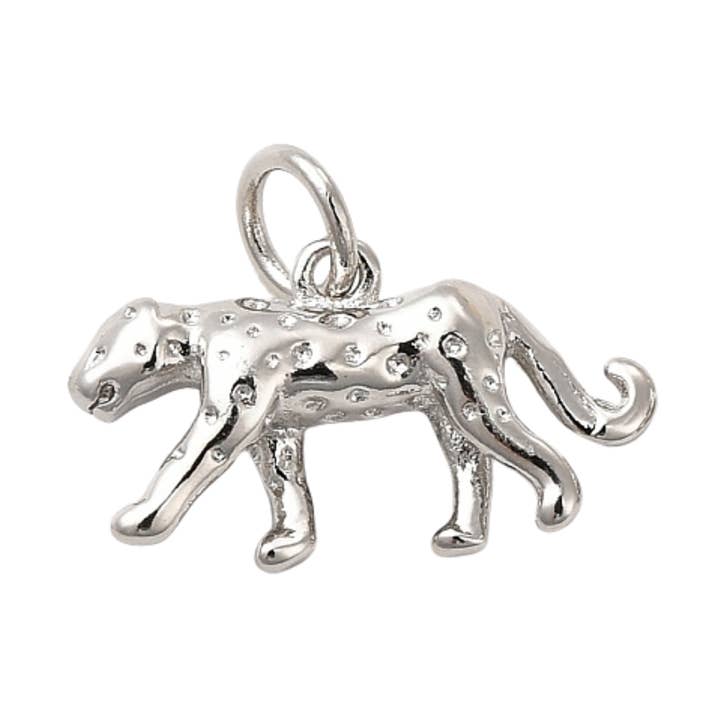 Silver Brass Cheetah Charm for wholesale by Love, Paige Designs