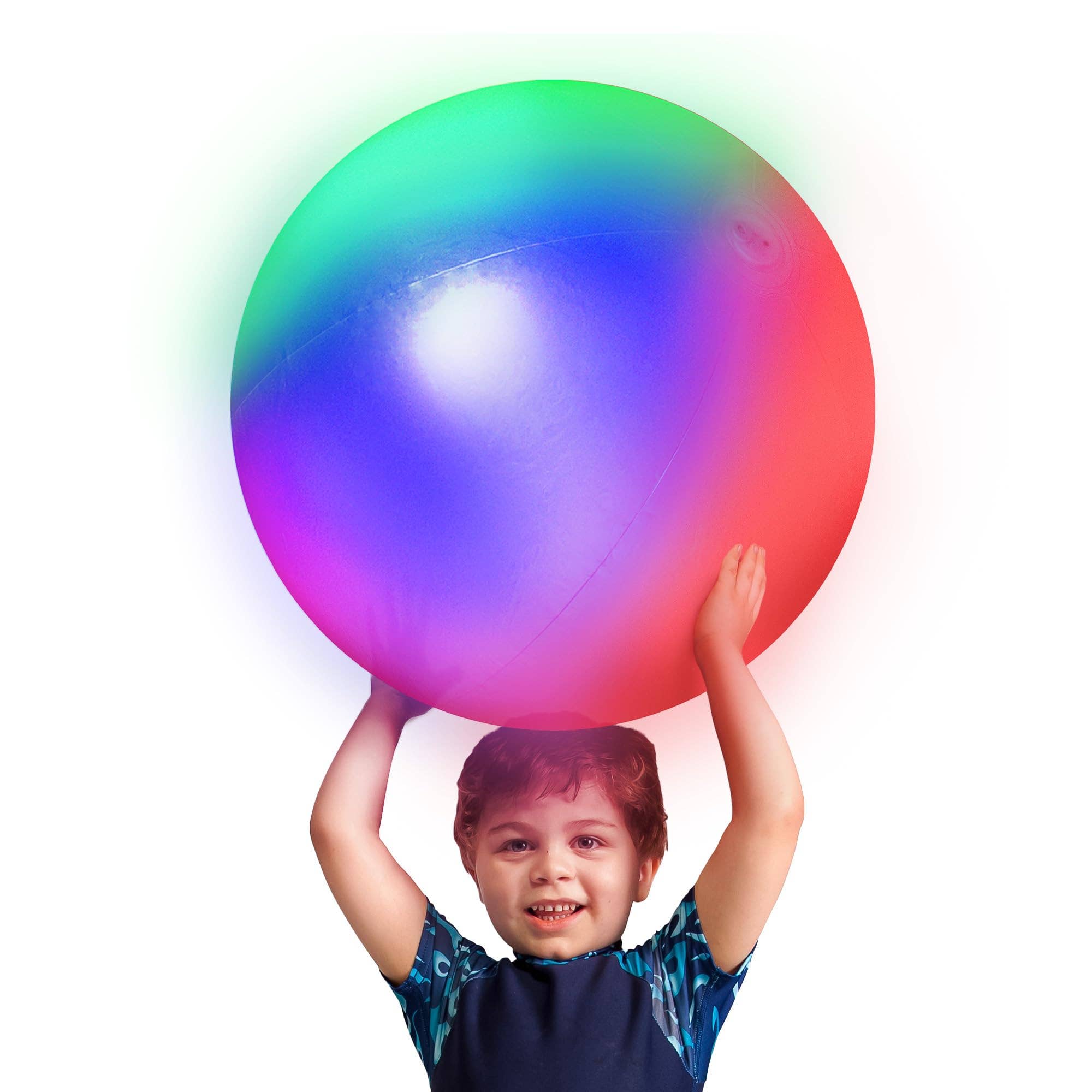 Windy City Novelties - Wholesale Beach/Pool Toy - Kids & Baby - 30" Multi-Color LED Light-Up Beach Balls0
