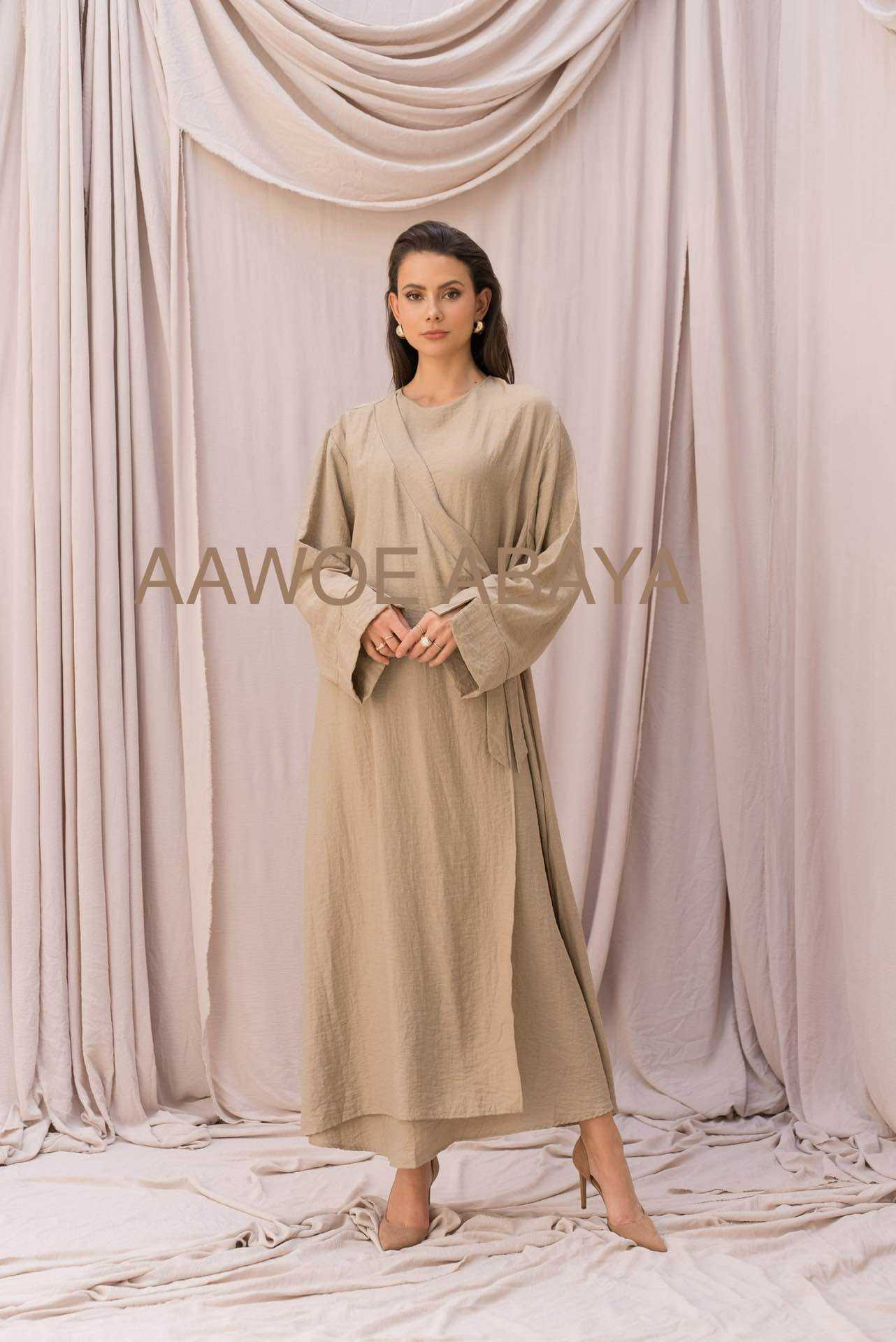 Aawoe Abaya – Kaftan - Mulher por atacado – Vestido Abaya Elegante - 2421-VES7