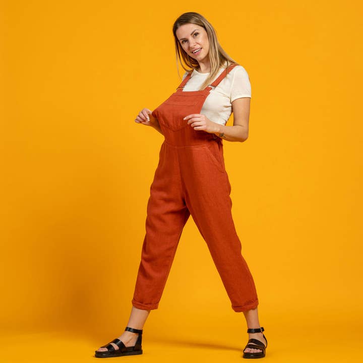 menique – wholesale Jumpsuit – Women's – Dungaree Linen Jumpsuit Nicci - Casual Gardening Jumpsuit