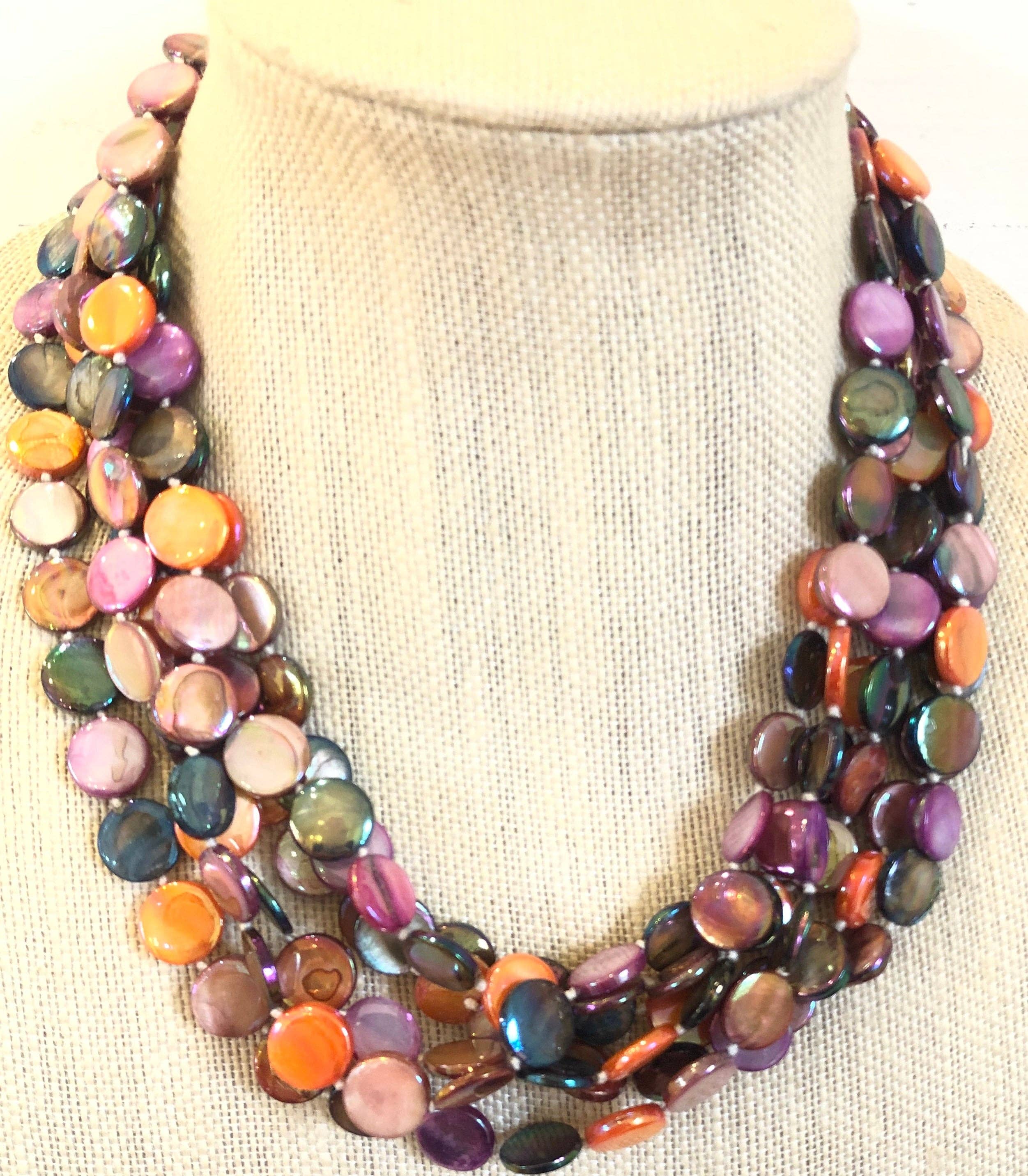 Studio G - Wholesale Kralen/parelketting - #802 -6 Streng ketting met parelmoer3