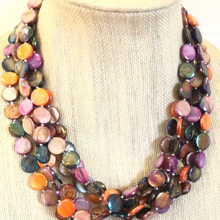 Studio G - Wholesale Kralen/parelketting - #802 -6 Streng ketting met parelmoer3