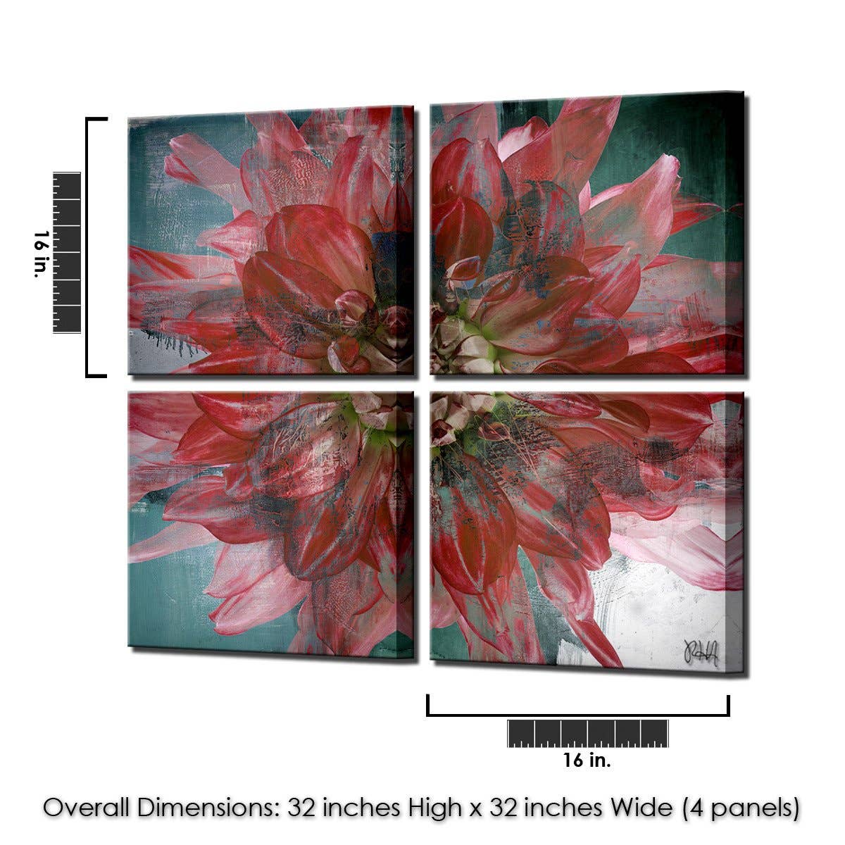 Ready2hangart, Inc. - Wholesale Painting/Drawing - Painted Petals XXXI' Canvas Wall Art3