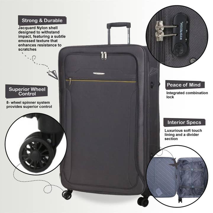 Infinity Leather (Upperclass Fashions Ltd) – Engroshandel Bagage – Letvægts bløde kufferter til rejsebrug