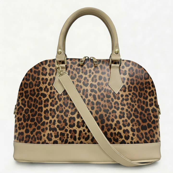 Alisya Madinbo Bag - Made in Italy - with Leopard Print for wholesale by MADINBO