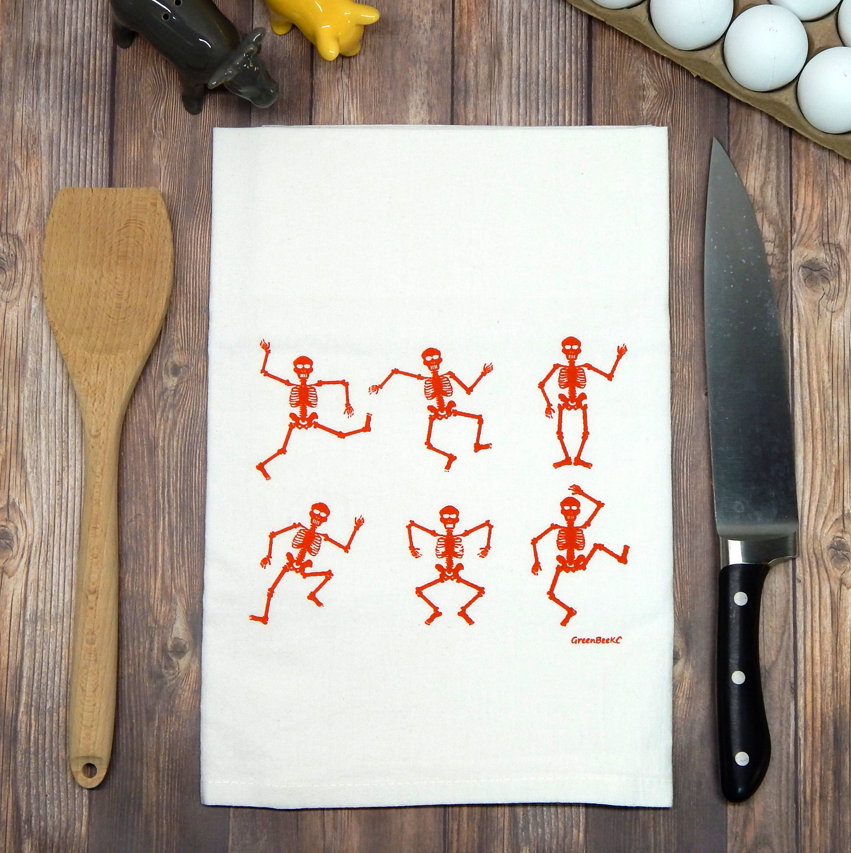 Green Bee Tea Towels - Wholesale Tea Towel - Skeleton Dish Towel | Tea Towels | Flour Sack Dish Towels6