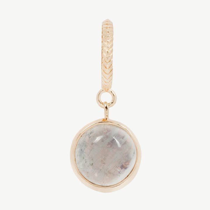 Hidden Star Charm in Moonstone/Gold for wholesale by Studio Grun