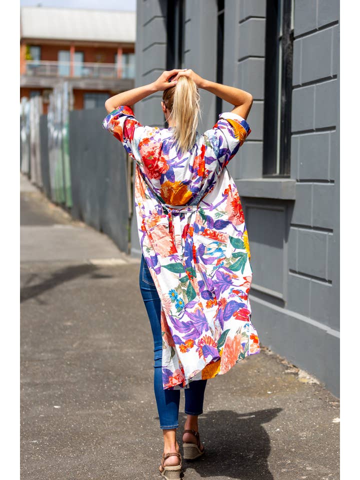 Linen Connections - Wholesale Robe - Women's - Kimono Cotton Kimono Bathrobe Frida Valentines Day GiftBird