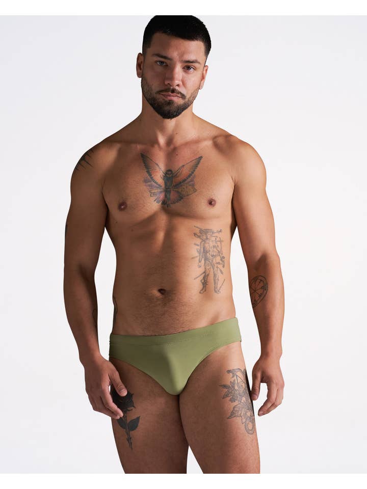 TEAMM8 - Wholesale Zwembroek - Heren - TEAMM8 Standaard Zwemslip - Legergroen