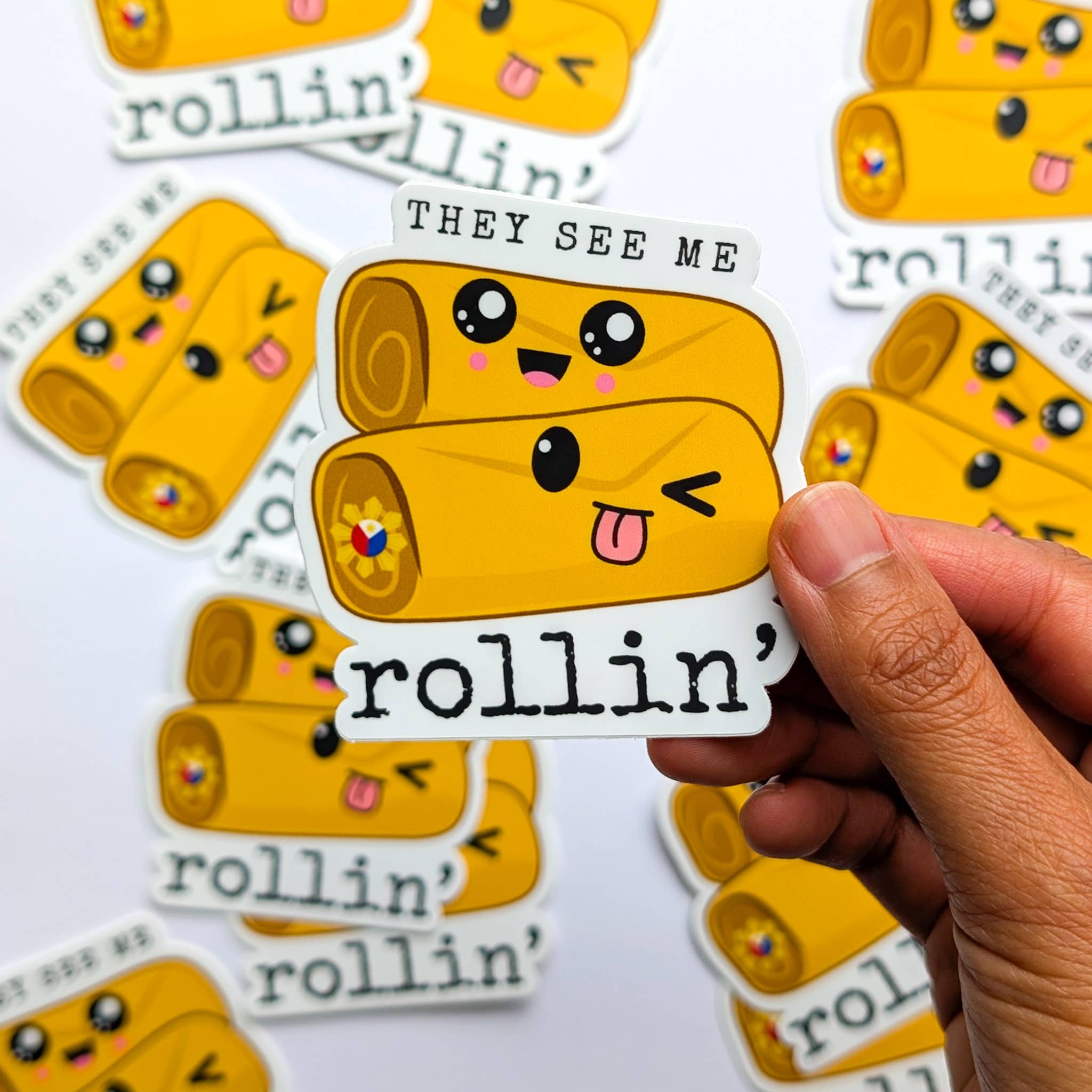 Paper Picture Mama - Wholesale Sticker - Cute Filipino Lumpia Stickers Funny Water Bottle Sticker 1