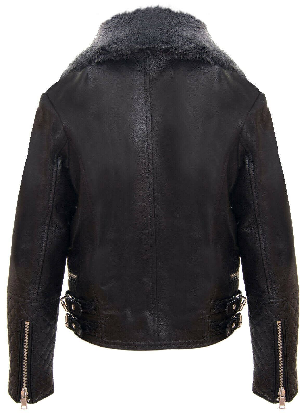 Infinity Leather (Upperclass Fashions Ltd) – Engroshandel Læderjakke – til børn – Børnejakker Piger 100% Læder Aftagelig Krave Bikerjakker (3-13 År)4