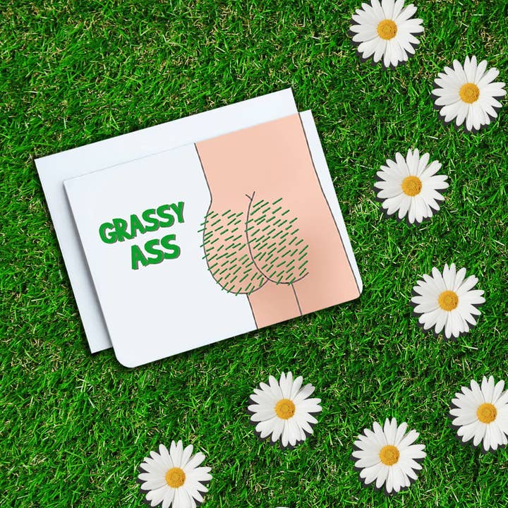 Blue Rocket Gifts - Wholesale Everyday Greeting Card - Grassy Ass Card1