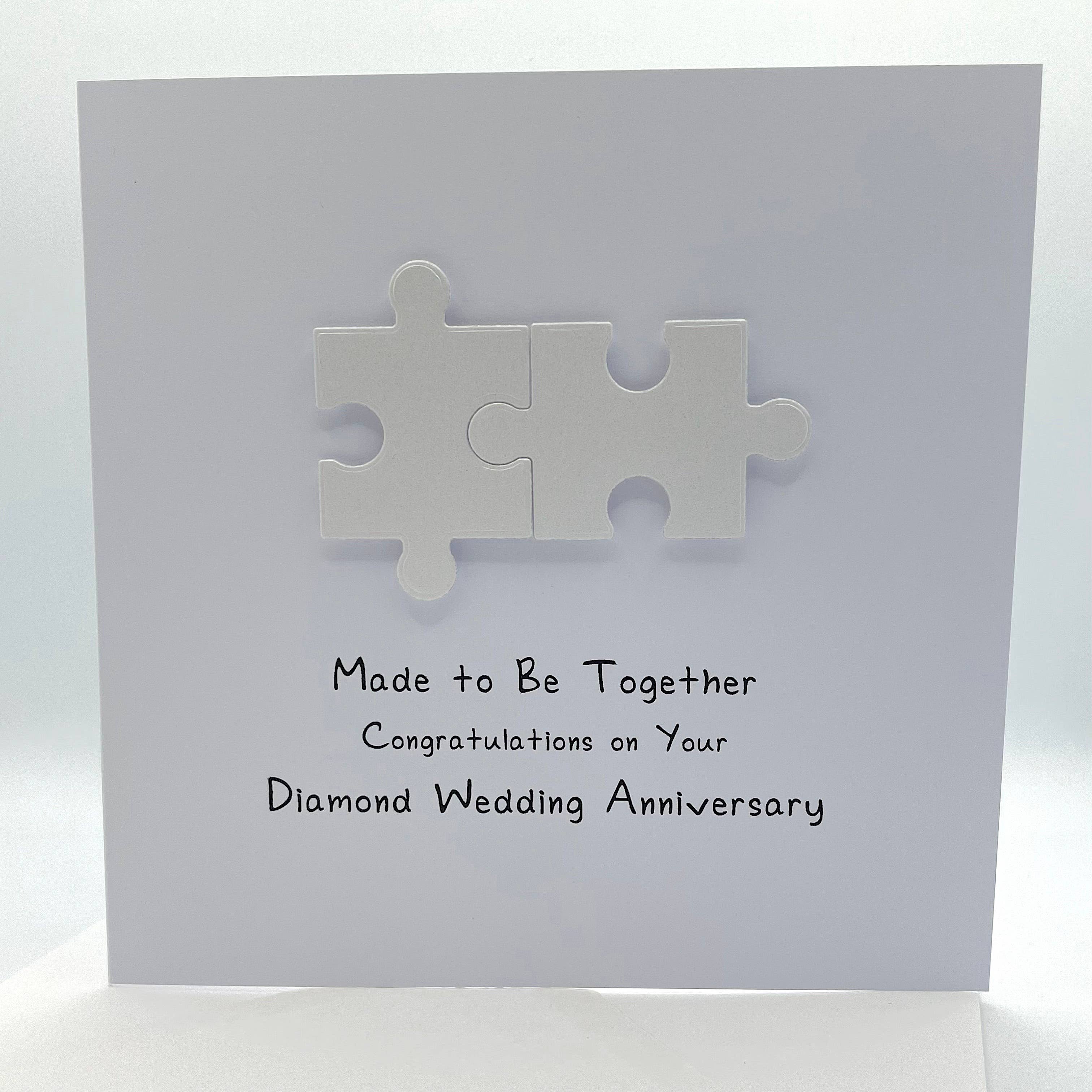 Wholesale Handmade 60th Wedding Anniversary Card - Diamond