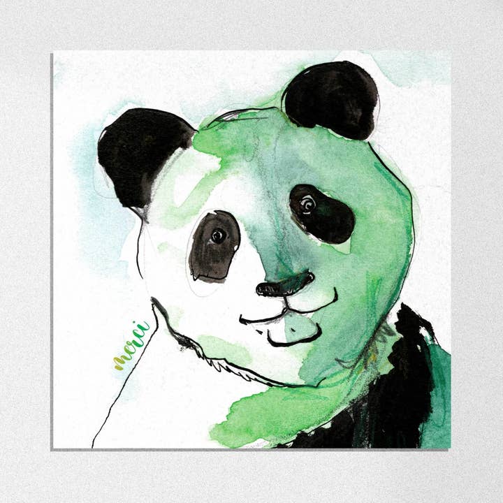 Carte Merci Panda ! pour la vente par papier ananas
