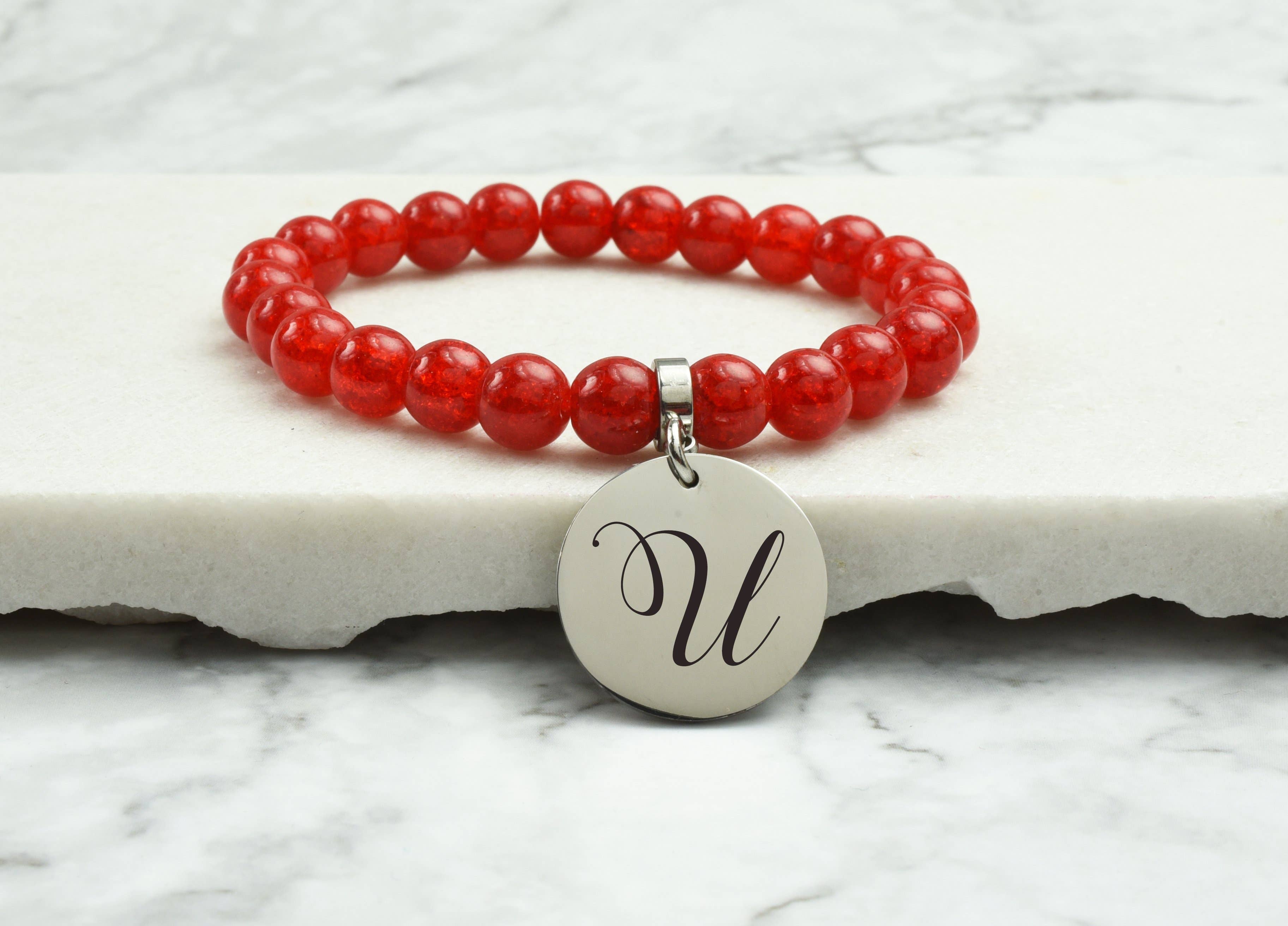 Pink Box - Wholesale Armband met kralen - Mama, Big Sis, Lil Sis Crystal Initial armband door roze doos20