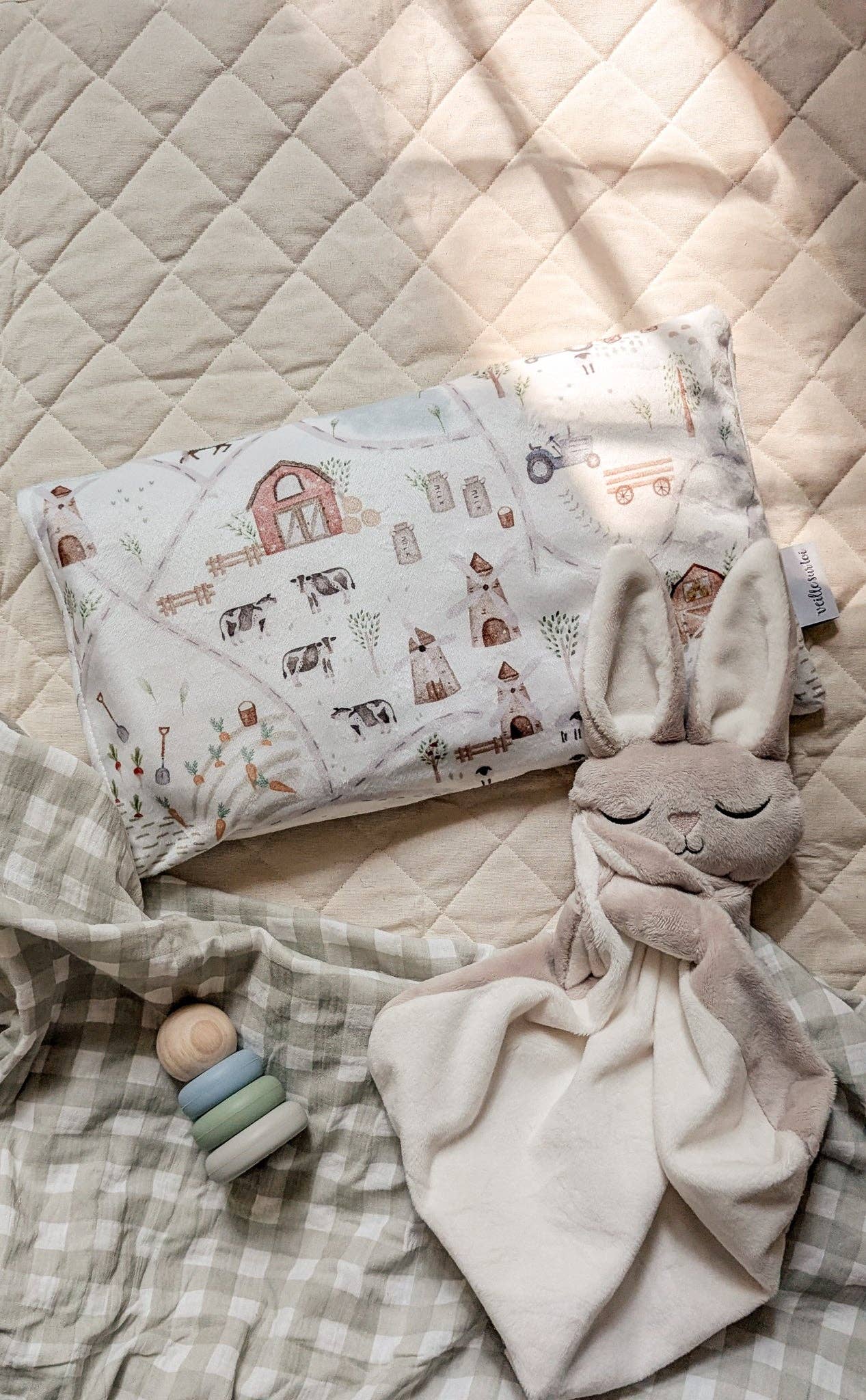 Shine on me Distribution - Vente Taie/housse d'oreiller - Enfant et bébé - Taie d'oreiller pour enfants - La ferme de Gédéon - Veille sur toi5