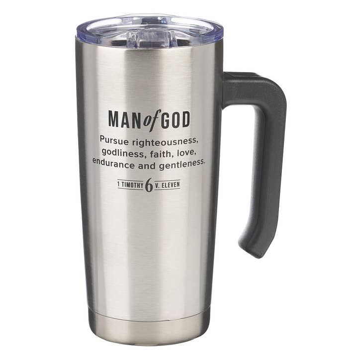 Tumbler SS Man of God 1 Tim. 6:11 for wholesale by Christian Art Gifts