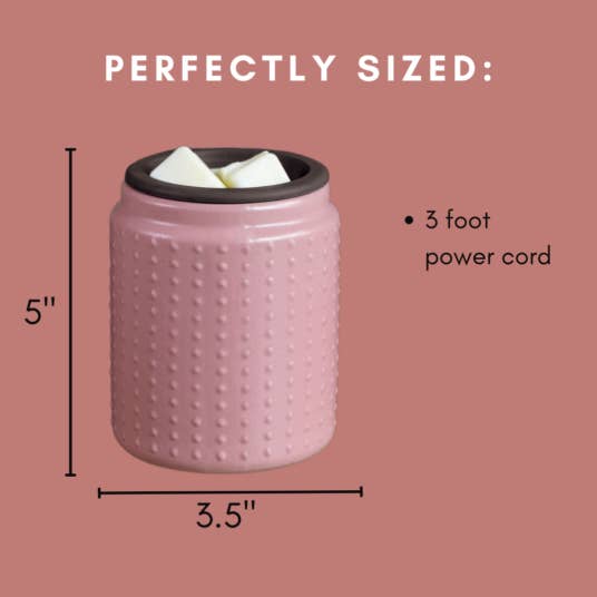 Starlight Wholesale LLC. - Wholesale Wax Warmer - IllumiScents Flip Dish Wax Warmer Pink Hobnail