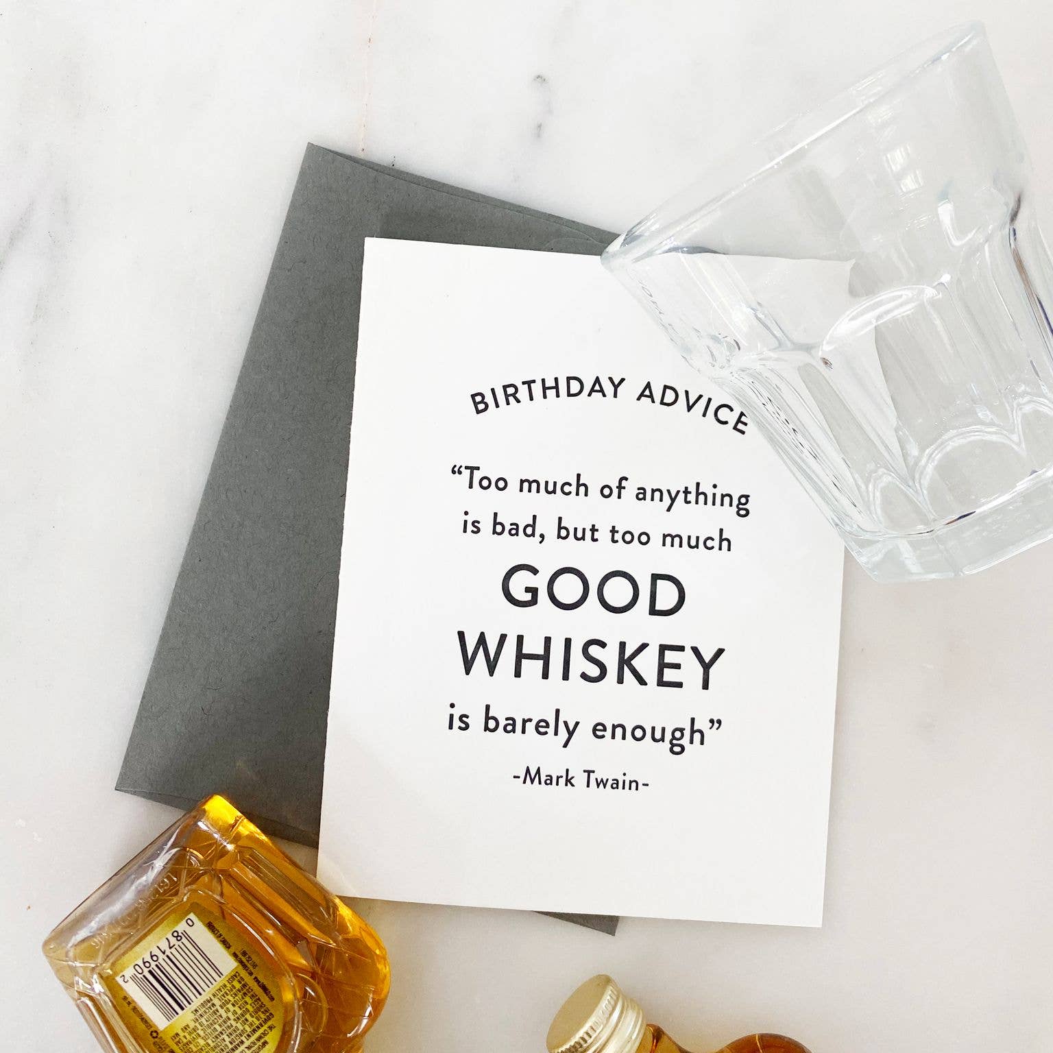 Steel Petal Press - Wholesale Birthday Card - Birthday Whiskey - Letterpress Birthday Greeting Card2