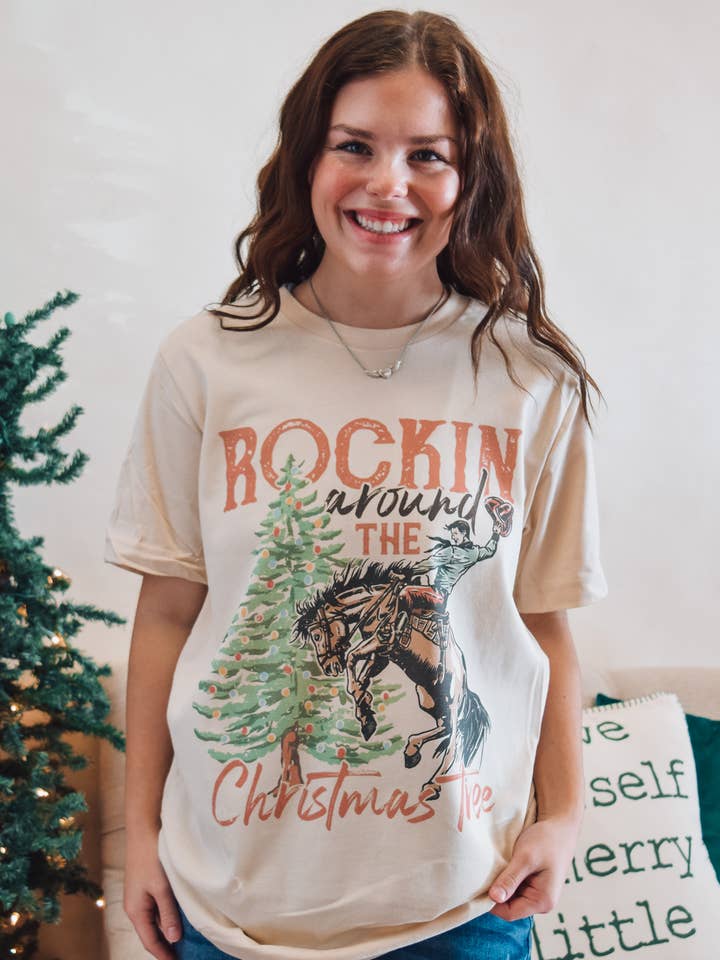 Spirit+Tribe - Wholesale T-Shirt (Graphic) - Women's - ROCKIN' AROUND THE CHRISTMAS TREE