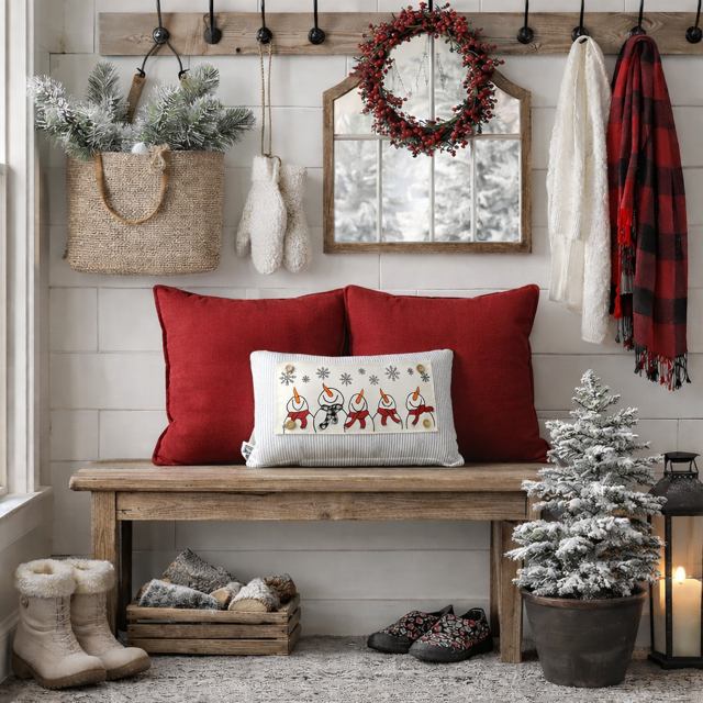 PillowPanels - Wholesale Lumbar Pillow - PILLOW ONLY (with insert) Gray/White Stripes TICKING PILLOW13