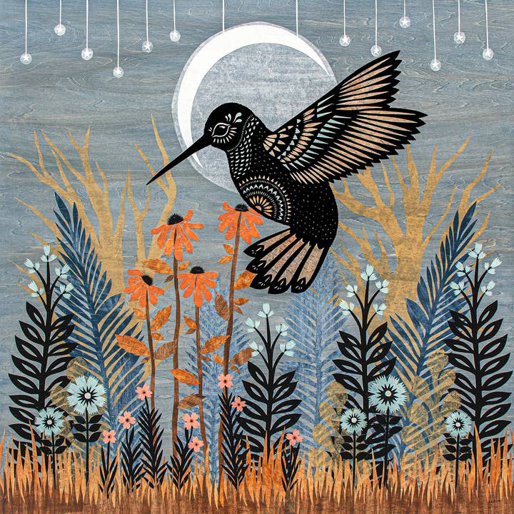 The Evening's Star - 8 x 8 inch Cut Paper Art Print for wholesale by Rural Pearl: Cut Paper Art by Angie Pickman