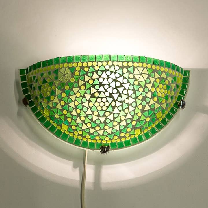 Wall lamp mosaic half moon for wholesale by Orientals