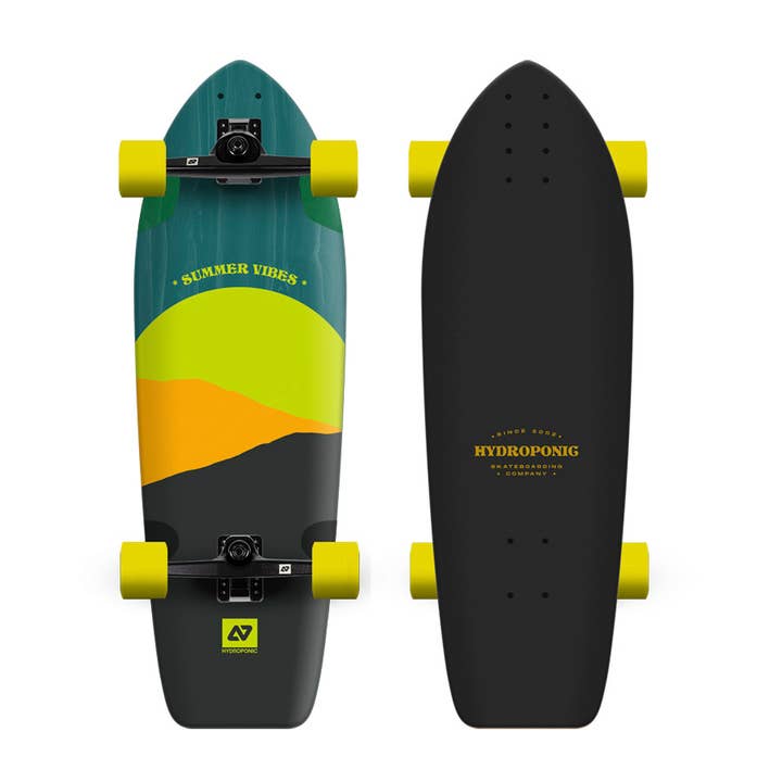 Hydroponic - Vente Skateboard - Hydroponic Surf Skate Square 01-Sun Green