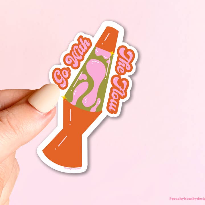 STICKER Go With The Flow for wholesale by Peachy Keen by Design Co