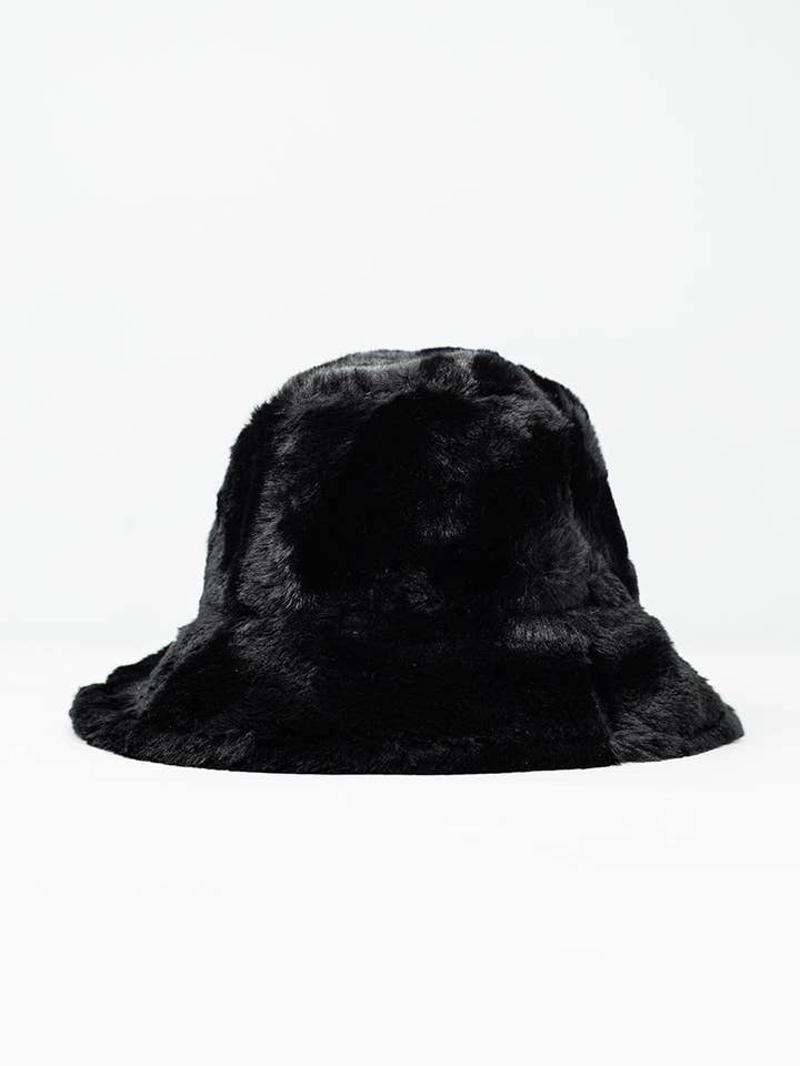 Reversible bucket hat in black with teddy turn up for wholesale by Q2—All Orders:Free Duties for the US,UK,and Canada