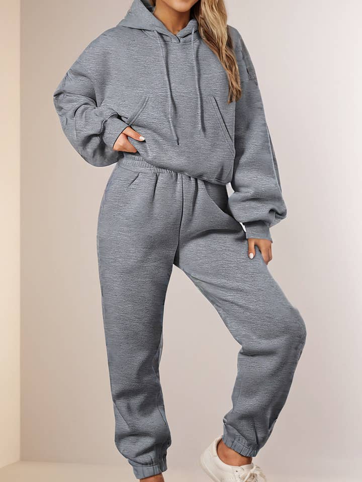 Women's Matching Hoodie and Joggers Activewear Set for wholesale by LA Society