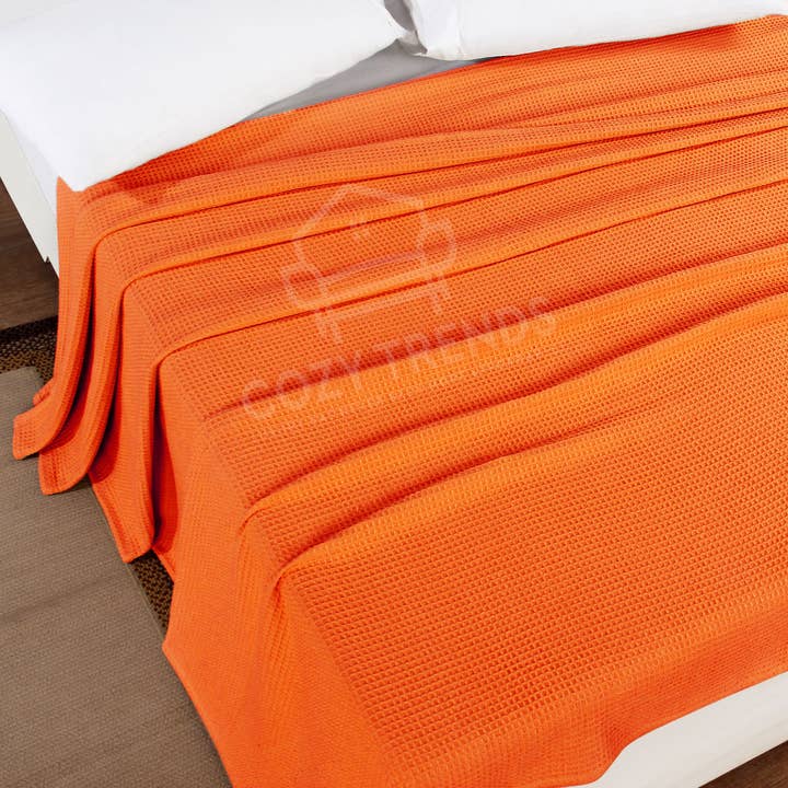 COZY HOMES COLLECTION - Wholesale Bedding blanket - Cotton Waffle Weave Soft Cozy All Season Thermal Blankets26