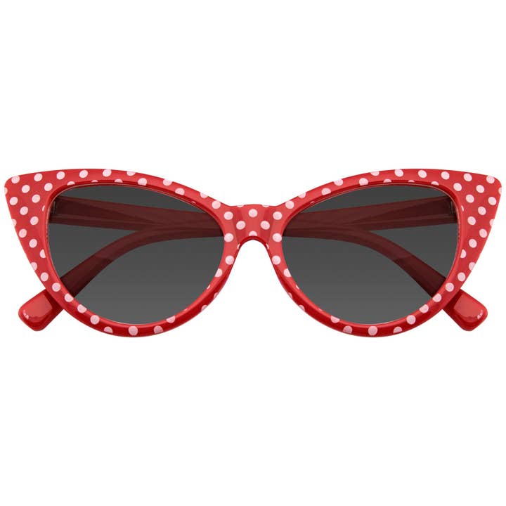 Emblem Eyewear - Wholesale Sunglasses - Women's - WOMENS RETRO ROCKABILLY POLKA DOT CAT EYE SUNGLASSES