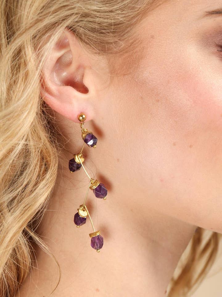 Crystal gren Drop Øreringe for engroshandel hos Veroma Gifts