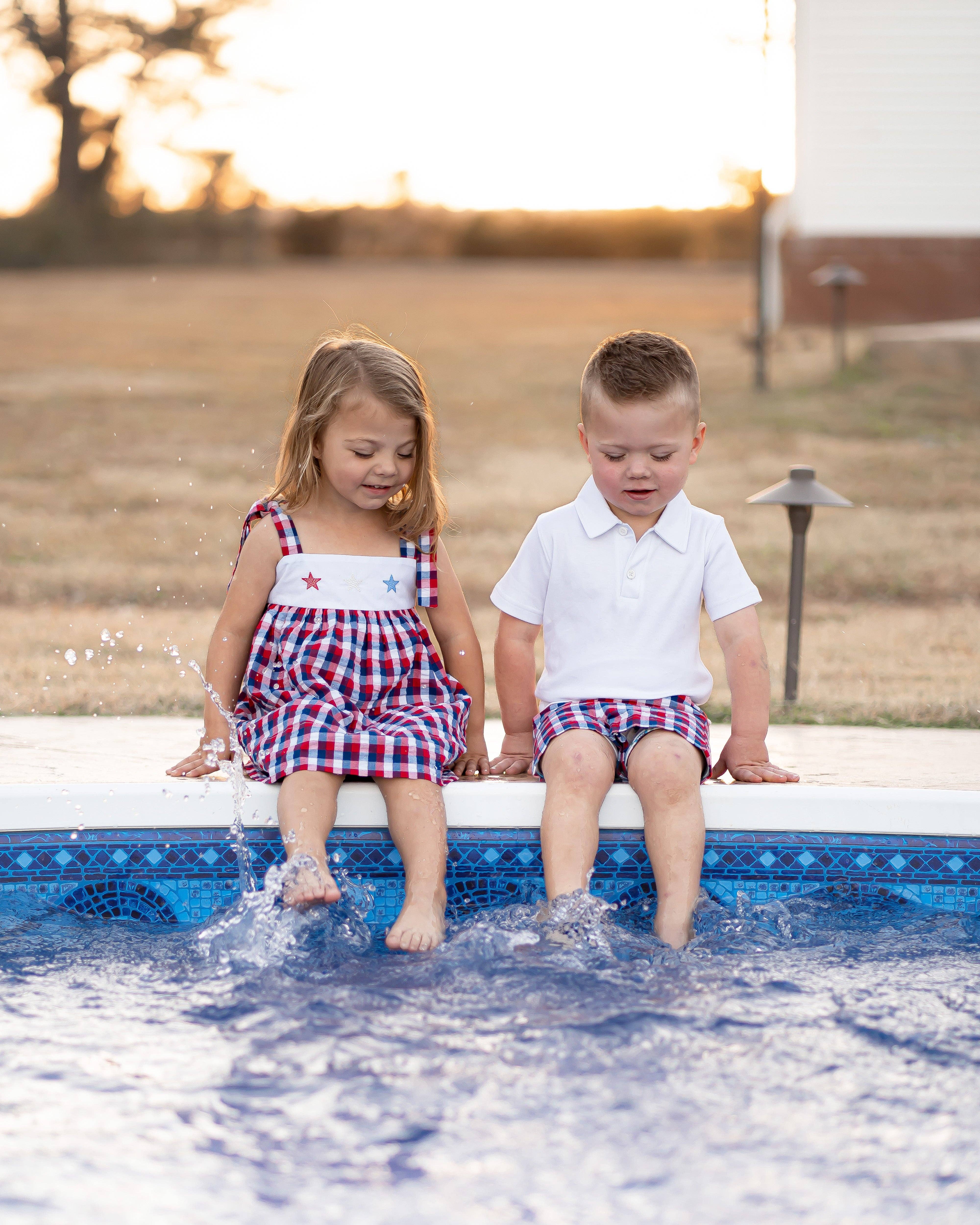 The Yellow Lamb - Vente Short – enfant - Short Alexander en étoiles et rayures5