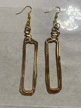 Lineære spiralrektangel øreringe for engroshandel hos Angela Catirina Jones