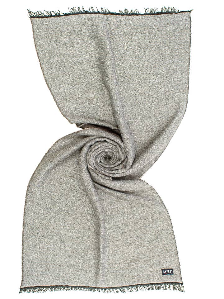 SOLID JACQUARD STOLE WITH LUREX THREAD 60%PC 25%MD 8%WO 2%VI 1%PA for wholesale by Ayfee