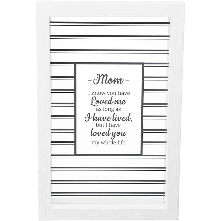 Mom - 8.5" Framed Glass Plaque for wholesale by Pavilion