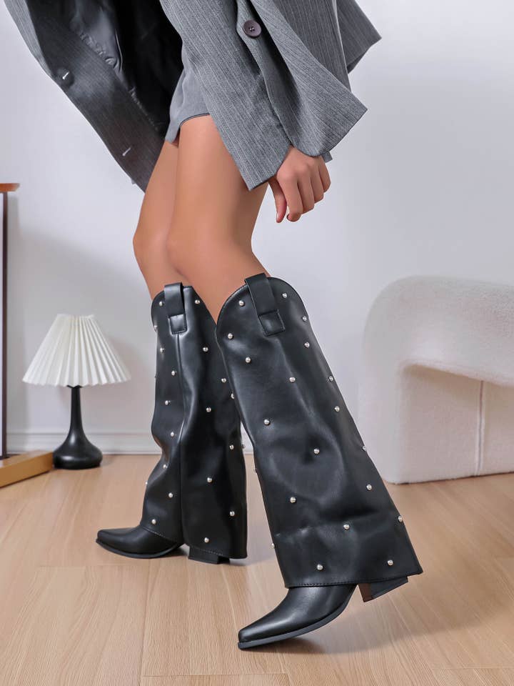 ISABAC - Wholesale Cowboy Boots - Women's - Stivali Texani - 6907 Nero2