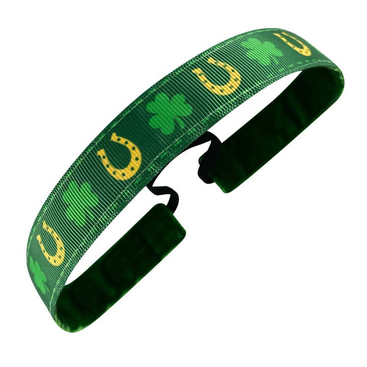 St. Patrick's Day | Lucky Charm | Green, Gold | 1 Inch for wholesale by Sweaty Bands