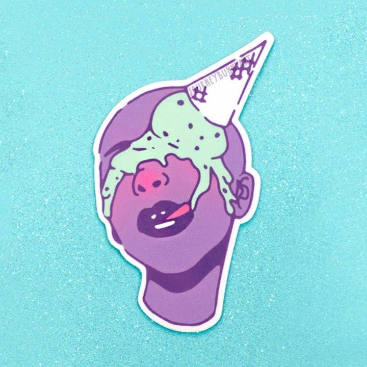 Ice Cream Waterproof Uv-proof Vinyl Sticker for wholesale by Journeybunny