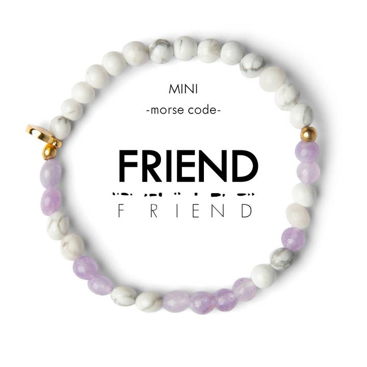 MINI Kids Morse Code Bracelet | FRIEND for wholesale by ETHICGOODS