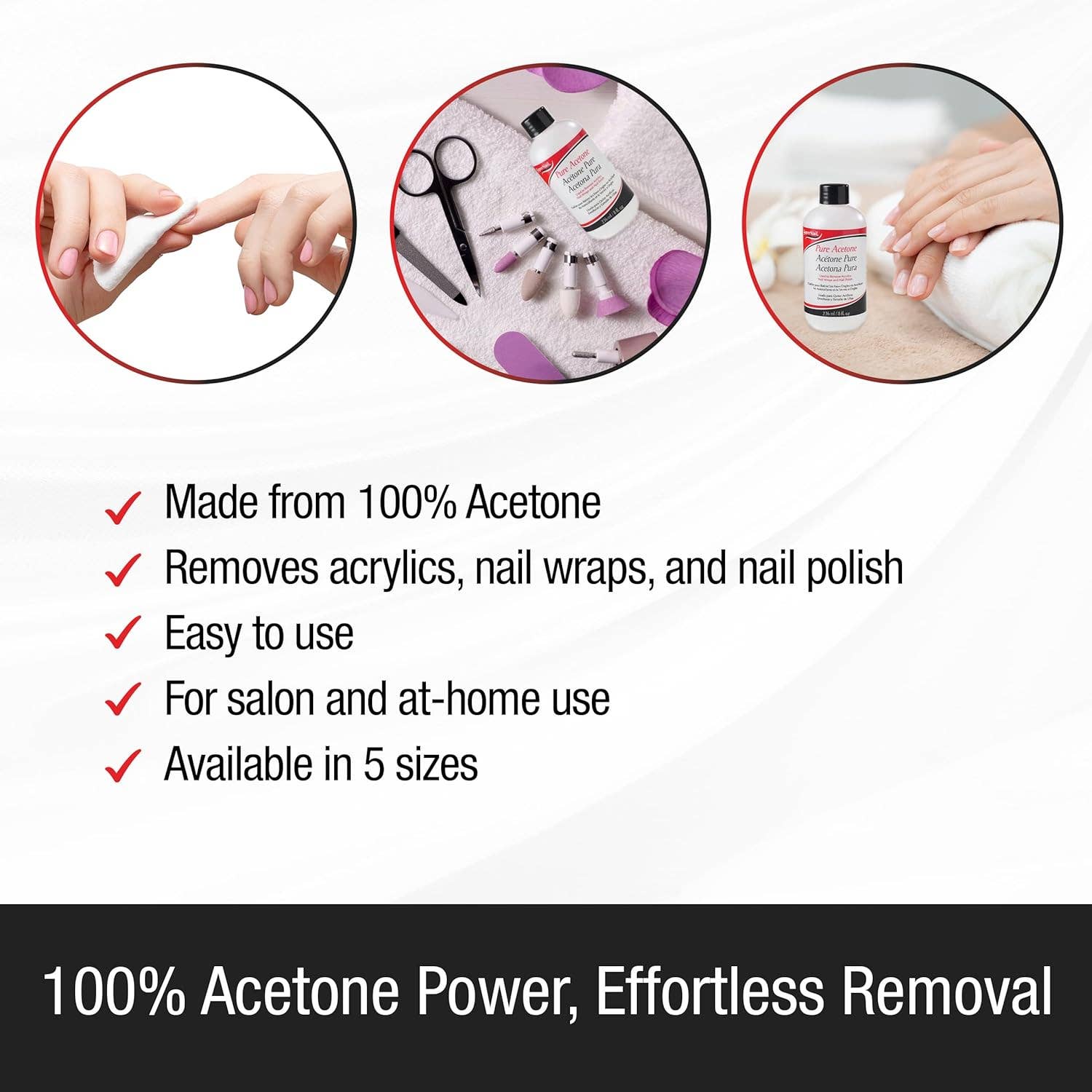 Salon Equipment Pros - Wholesale Nail Polish Remover - Super Nail Pure Acetone Polish Remover 8 Fl Oz3