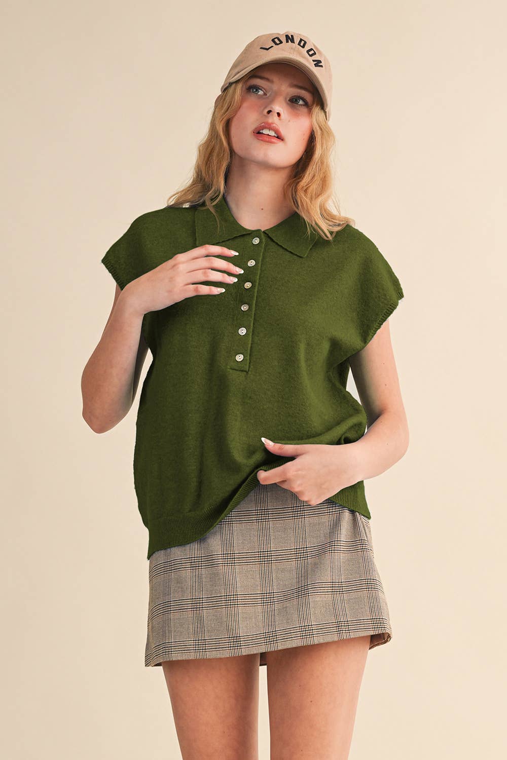 &MERCI – wholesale Tröjväst – Dam – ÄRMLÖS TRÖJA MED KRAGE MSW1123136